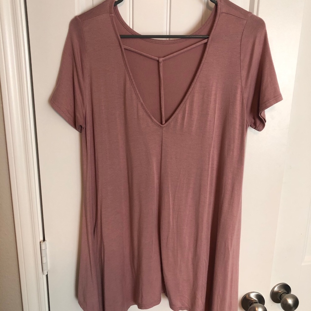 Coral top with back detail